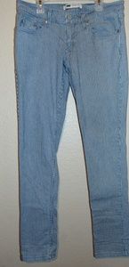 Striped skinny jeans